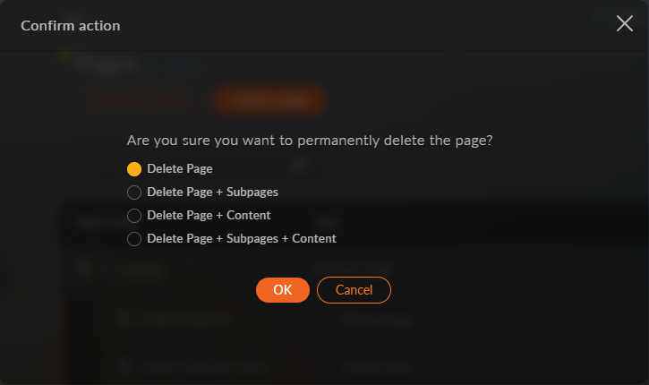 Modal de eliminación