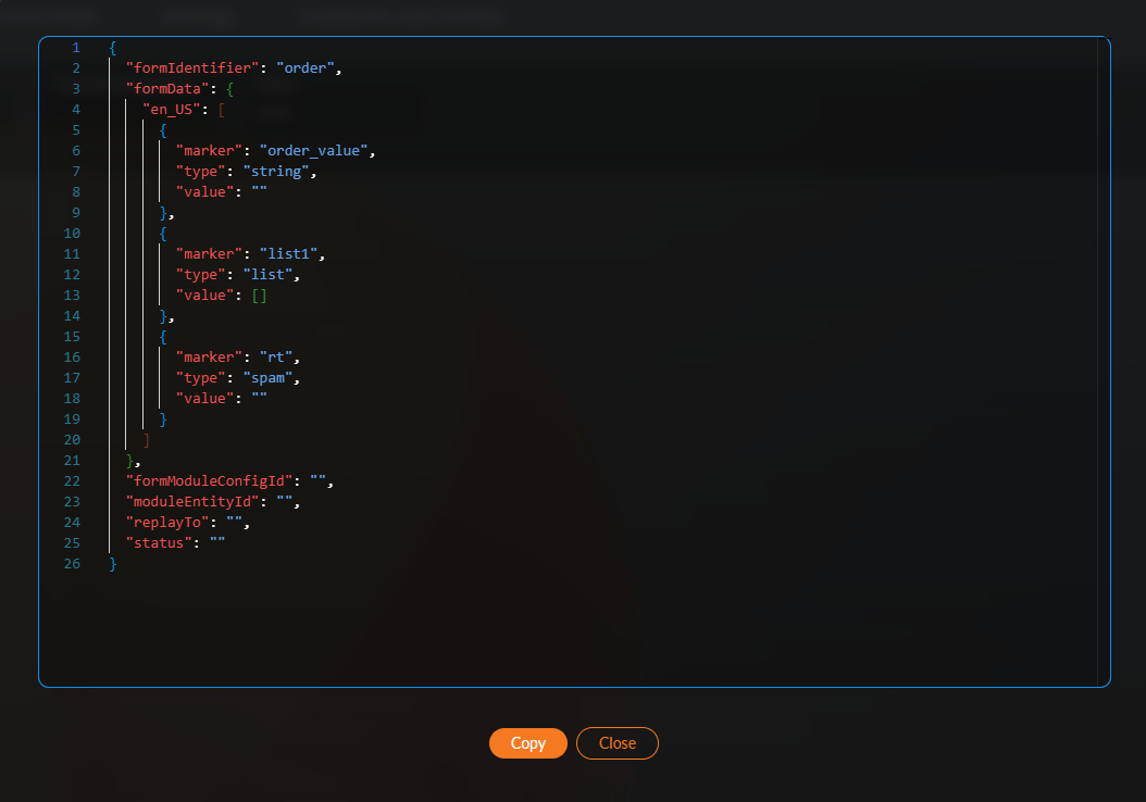 Schema modal