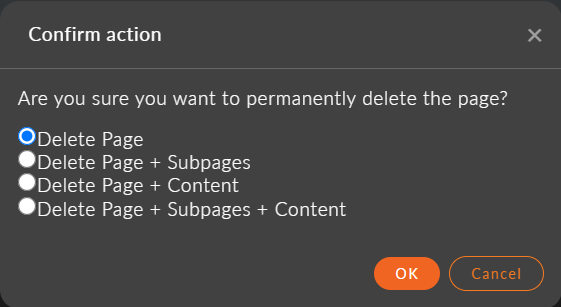 Delete modal